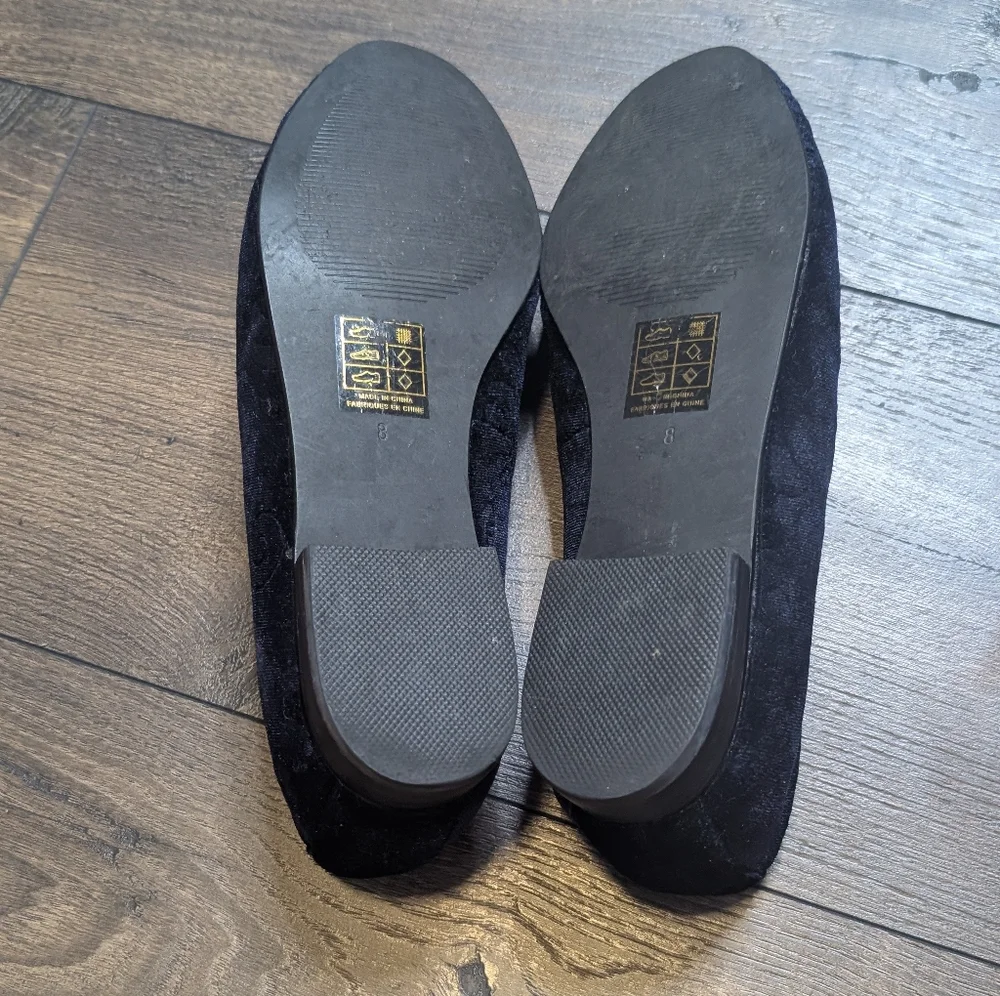 Billy ELLA Embossed Velvet‎ Purple/Blue Loafers Size 8